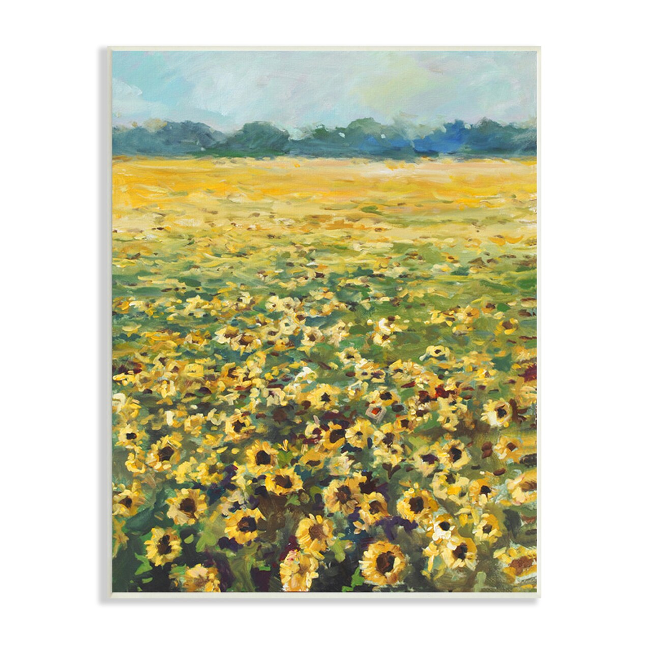 Stupell Industries Country Sunflower Field Landscape Wall Plaque Art